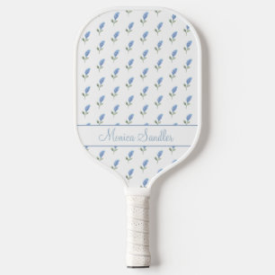 Cute Little Bluebonnets Flowers Ladies Girly  Pickleball Paddle