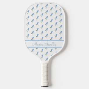 Cute Little Bluebonnets Flowers Ladies Girly Pickleball Paddle