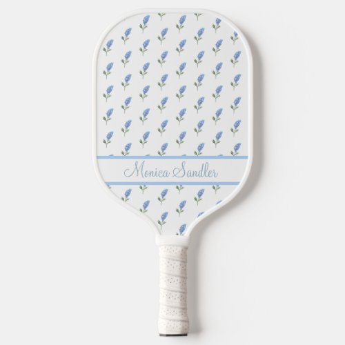 Cute Little Bluebonnets Flowers Ladies Girly  Pickleball Paddle