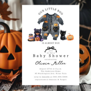 Cute Little Boo Baby Shower Invitation