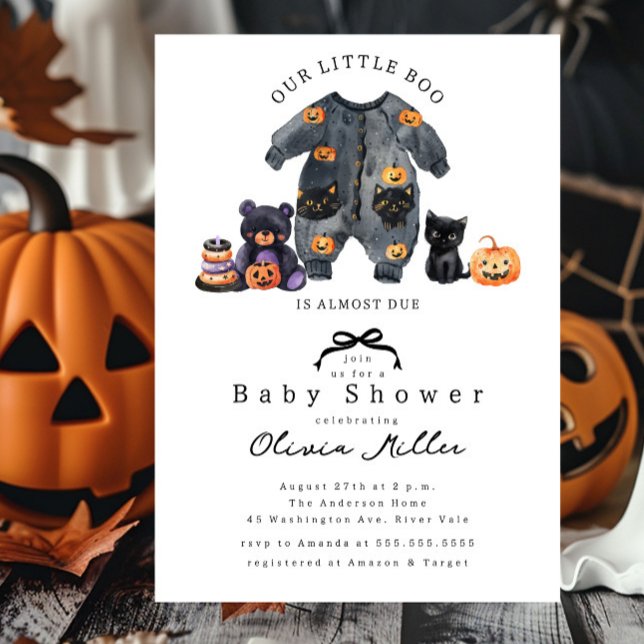 Cute Little Boo Baby Shower  Invitation (Creator Uploaded)