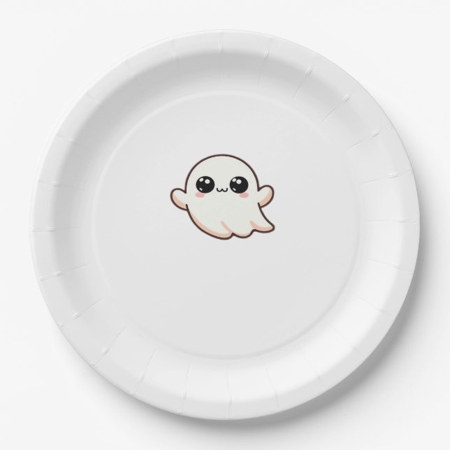 Cute Little Boo Basic Clean Paper Plates (Front)