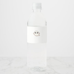 Cute Little Boo Basic Clean Water Bottle Label