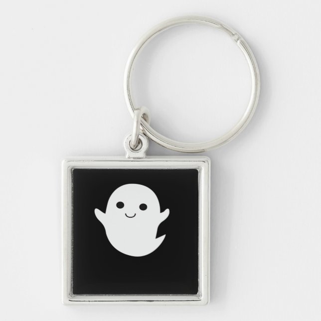 Cute Little Boo Classic Fitted Keychain (Front)