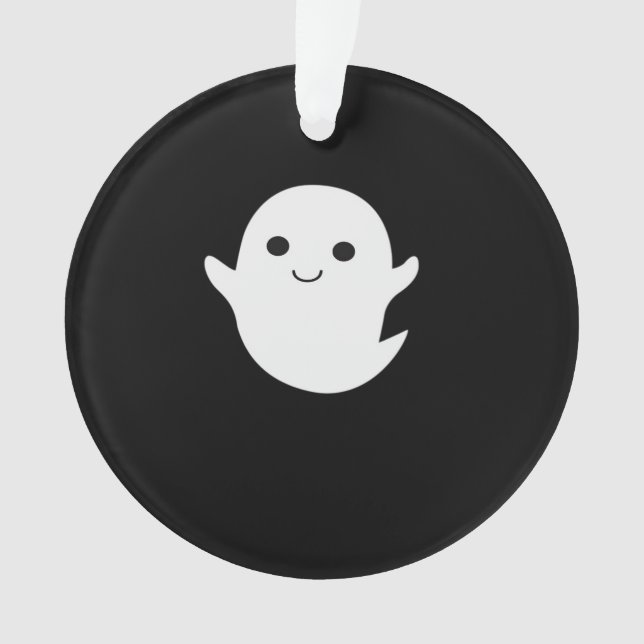 Cute Little Boo Classic Fitted Ornament (Front)