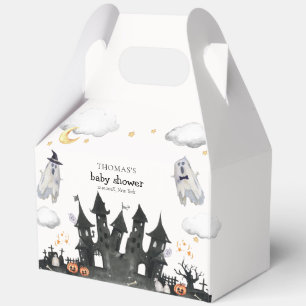 Cute Little Boo Ghost House Baby Shower Favor Boxes