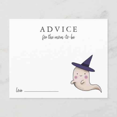 Cute Little Boo Girl Advice for Mommy Card