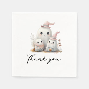 cute little boo girl First Halloween Baby shower Napkins