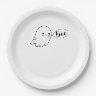 Cute Little Boo Graphic Cool Aesthetic Paper Plates