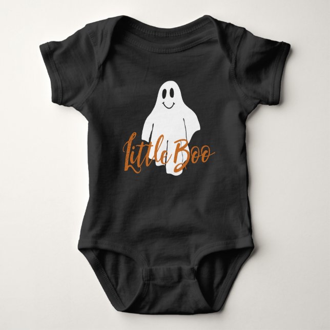 Cute Little Boo Halloween Baby Bodysuit (Front)