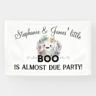Cute Little Boo Halloween Baby Shower Banner
