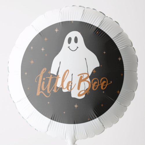 Cute Little Boo Halloween Baby Shower Paper Plates Balloon