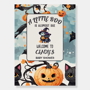 Cute little boo Halloween baby shower welcome sign