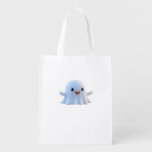 Cute Little Boo Retro Graphic Grocery Bag
