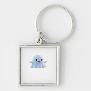 Cute Little Boo Retro Graphic Keychain