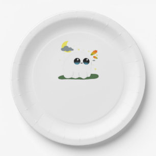 Cute Little Boostie Fall Scene Vintage Classic Paper Plates