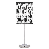 Cute Little Boston Terriers Table Lamp (Back)