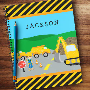 Construction Site Kids Notebook