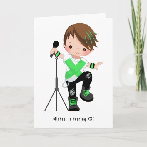 Cute Little Boy Rock Star Birthday Party Photo Invitation