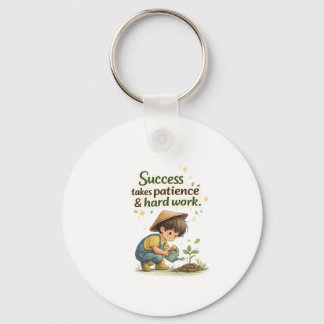 Cute Little Boy Success & Hard Work Keychain2 Keychain