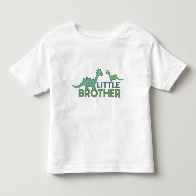 Cute Little Brother Dinosaur Toddler T-shirt (Front)