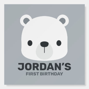 Cute Little Brown Bear Birthday Party Foam Board