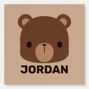 Cute Little Brown Bear with Personalized Name Foam Foam Board