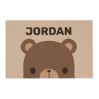 Cute Little Brown Bear with Personalized Name