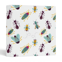 cute little bugs insects 3 ring binder