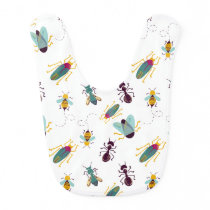 cute little bugs insects baby bib