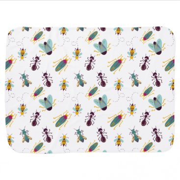 cute little bugs insects baby blanket