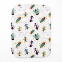 cute little bugs insects burp cloth
