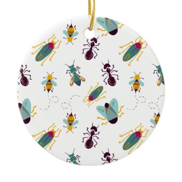 cute little bugs insects ceramic ornament