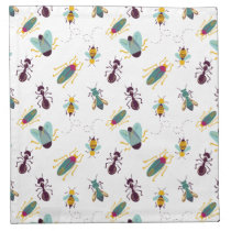cute little bugs insects cloth napkin
