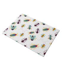 cute little bugs insects doormat