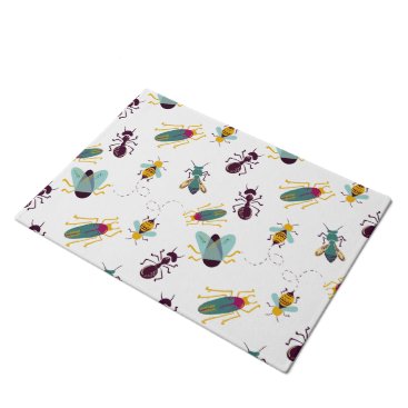 cute little bugs insects doormat