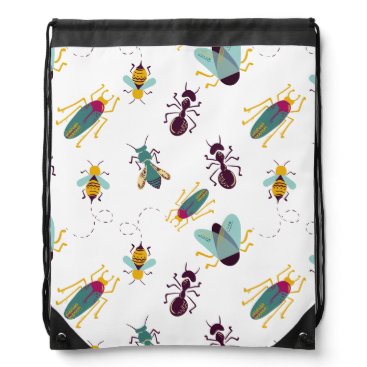 cute little bugs insects drawstring bag