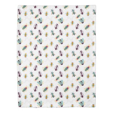 cute little bugs insects duvet cover