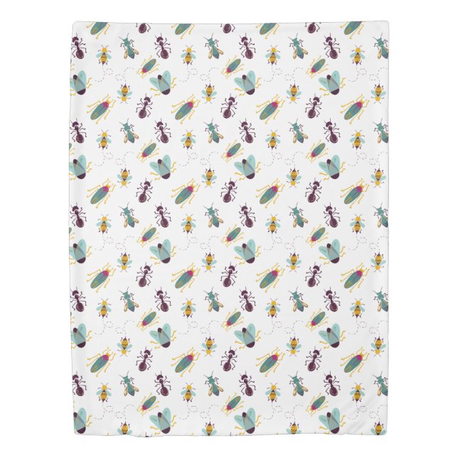 cute little bugs insects duvet cover (Front)