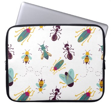 cute little bugs insects laptop sleeve