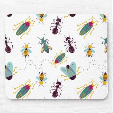 cute little bugs insects mouse pad