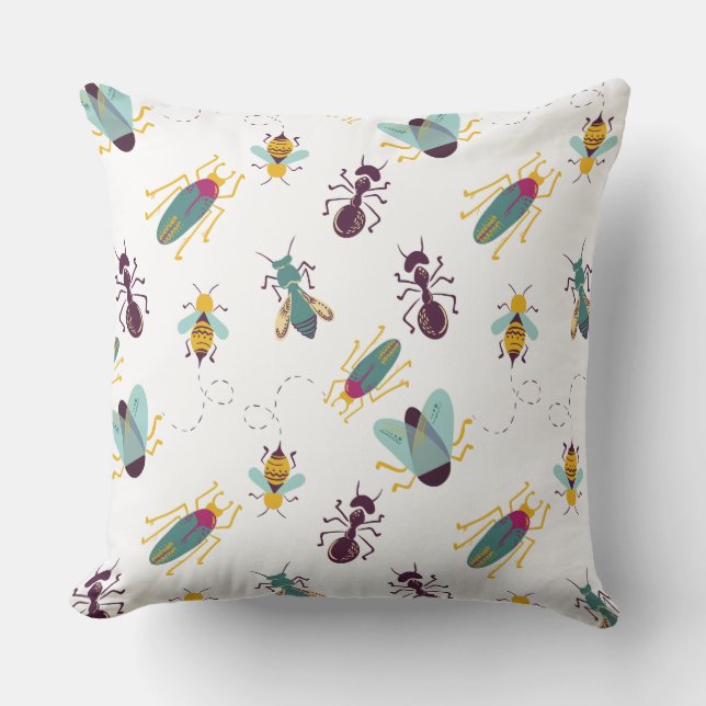 cute little bugs insects outdoor pillow (Front)