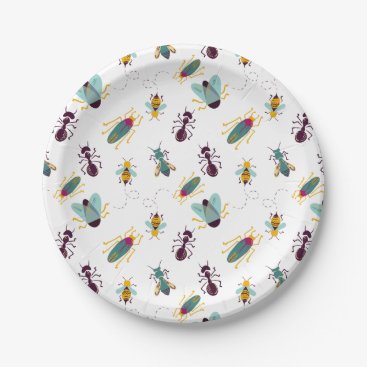 cute little bugs insects paper plates