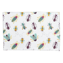 cute little bugs insects pillow cover