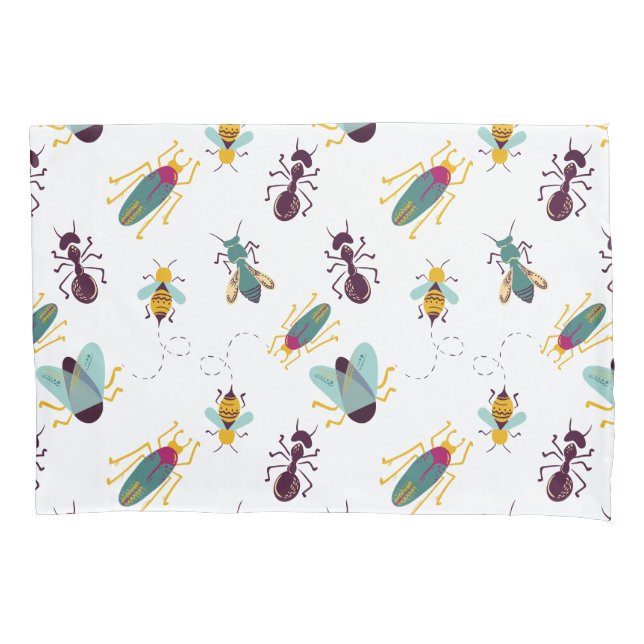 cute little bugs insects pillow cover (Front)