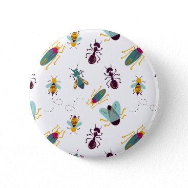cute little bugs insects pinback button