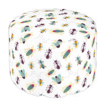 cute little bugs insects pouf