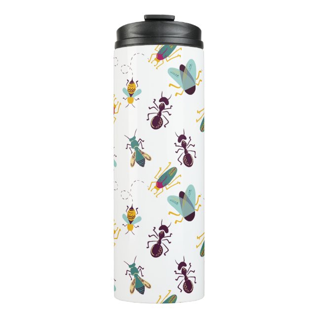 cute little bugs insects thermal tumbler (Front)