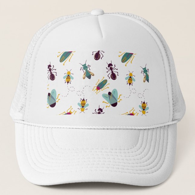 cute little bugs insects trucker hat (Front)