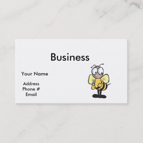 cute little bumble bee business card template